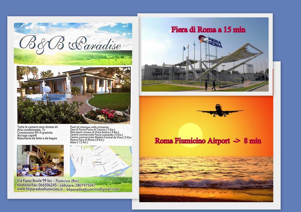 B&B Paradise Fiumicino Esterno foto